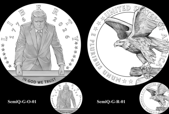 Trump to appear on 24k gold coin for America's 250th anniversary