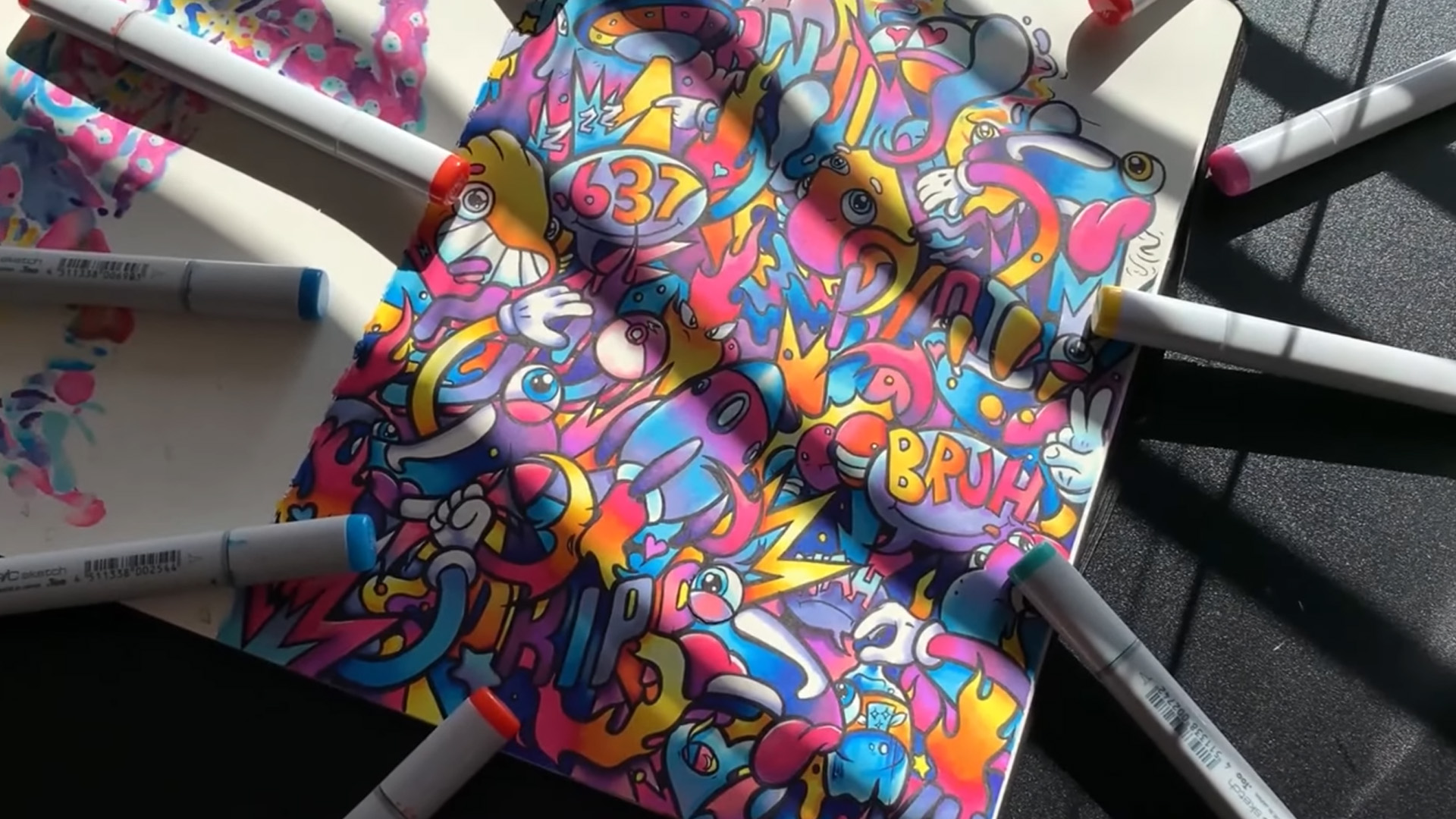 Huge artwork made with expensive markers