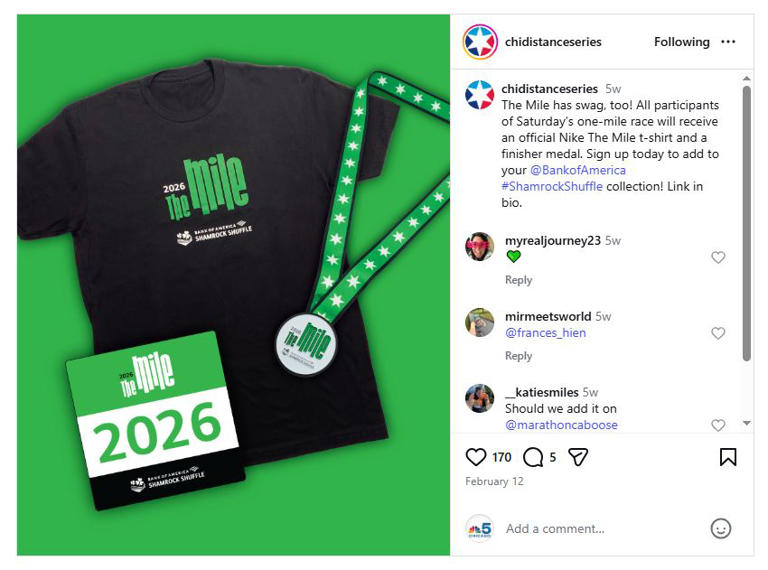 See the medal for the 2026 Shamrock Shuffle