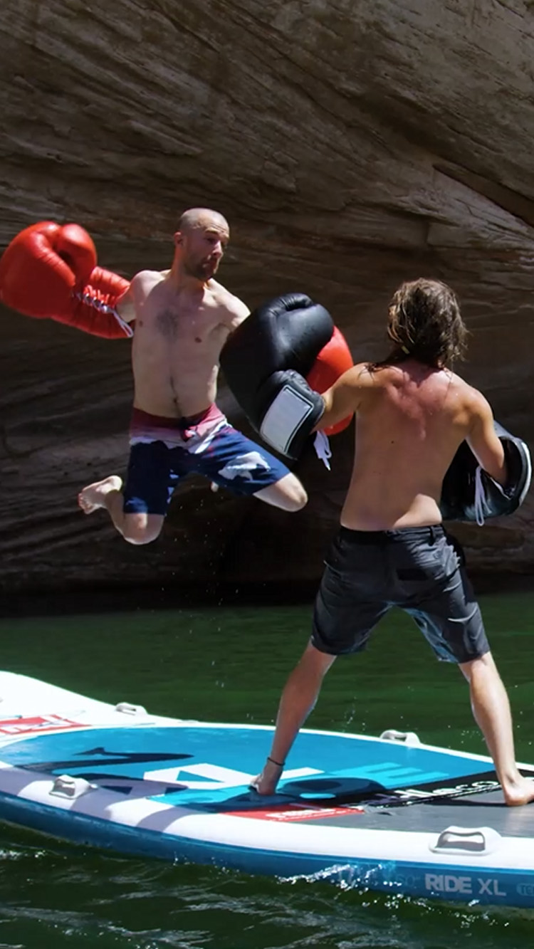 Balance and boxing on water