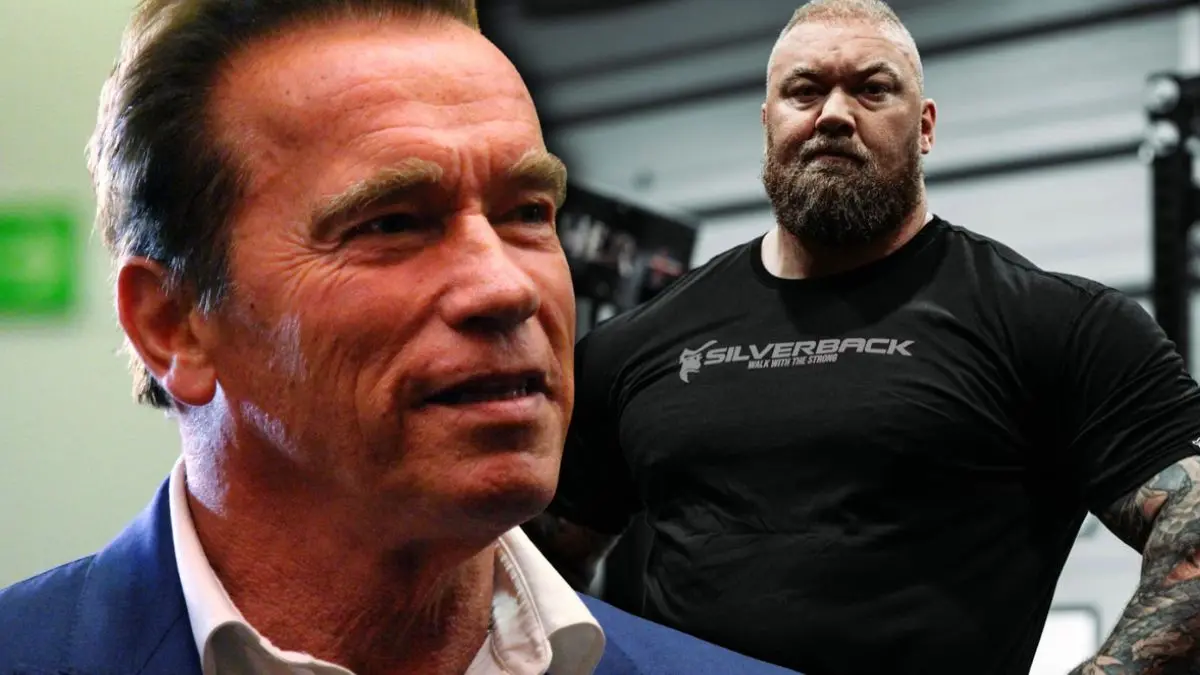 The Terminator trains The Mountain – Arnold Schwarzenegger (78) and Hafþór Björnsson (37) break the internet with powerhouse workout at Arnold Classic UK Expo<br>