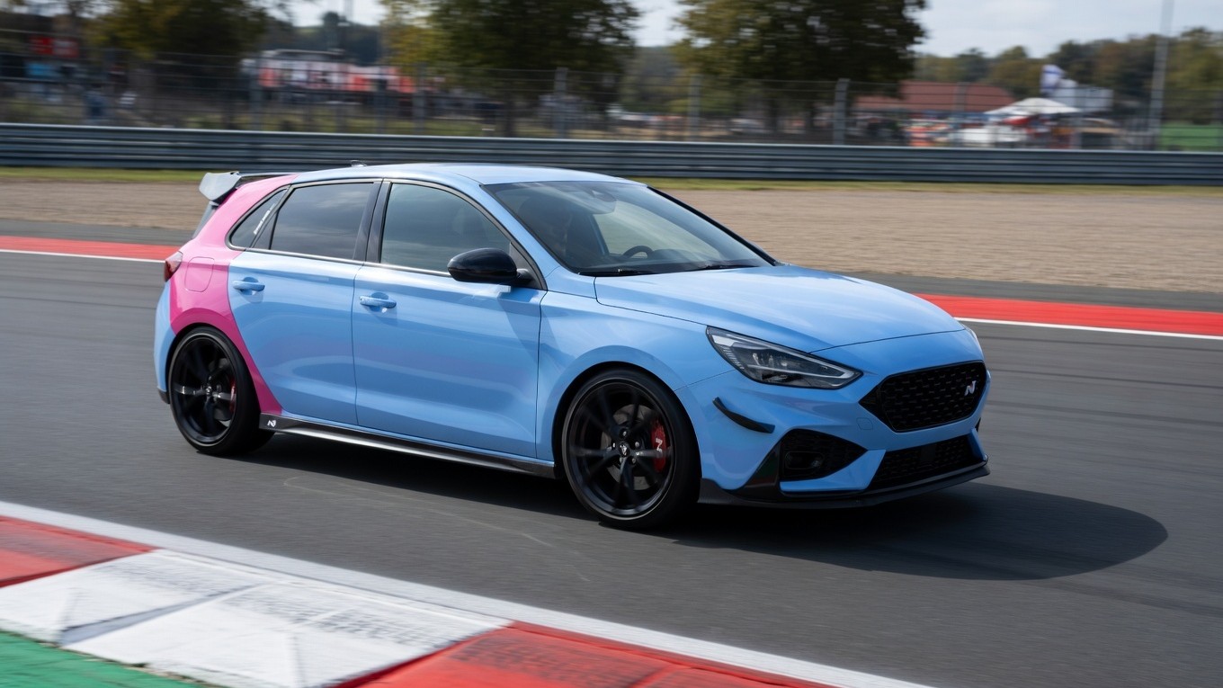 Unexpected moments during fast car lap on track