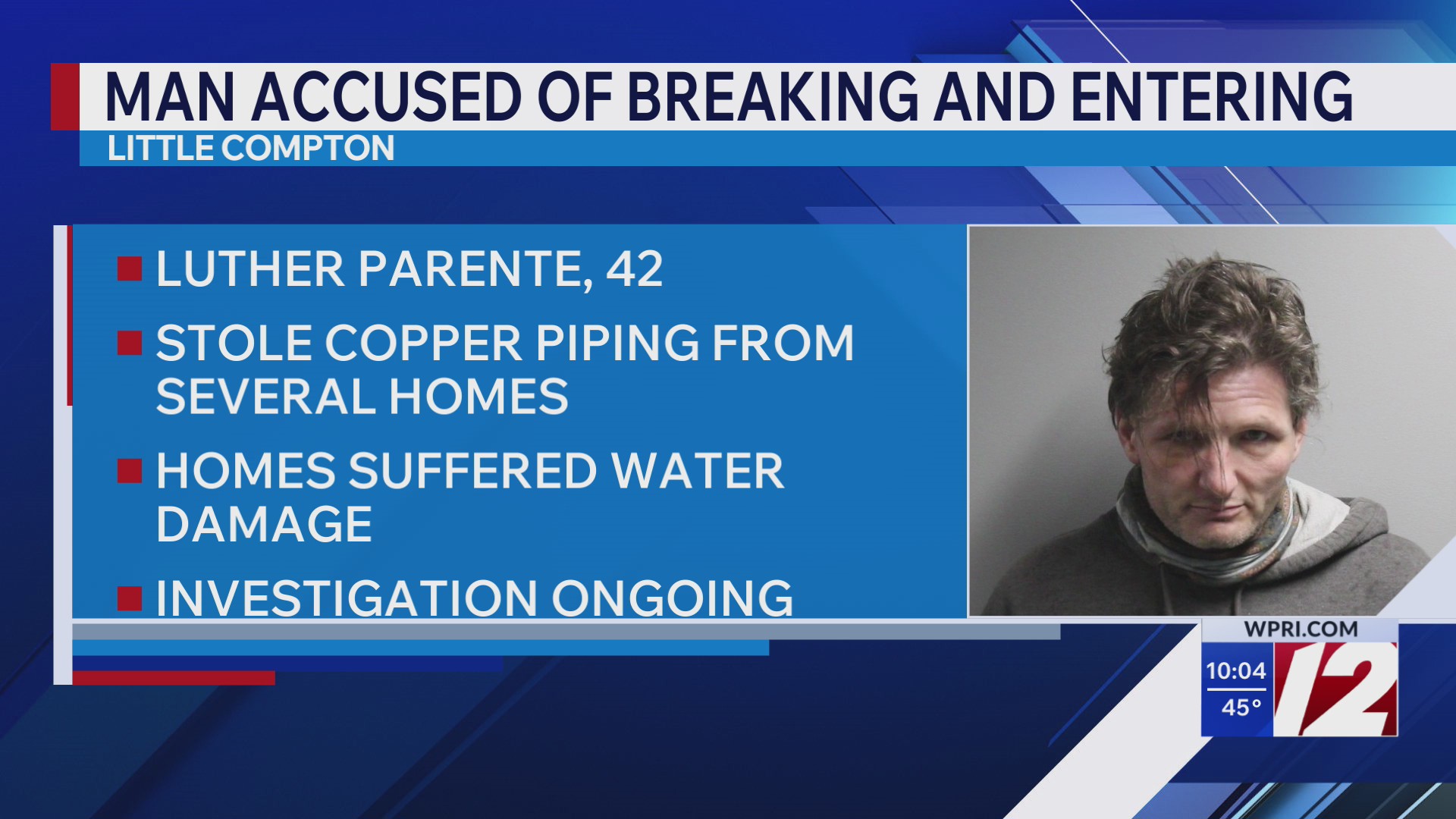 Man accused of stealing copper piping from RI homes