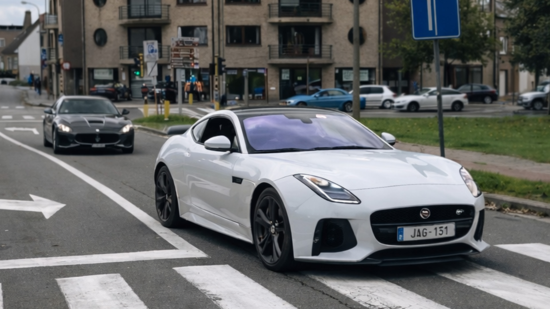 High performance sports cars show acceleration