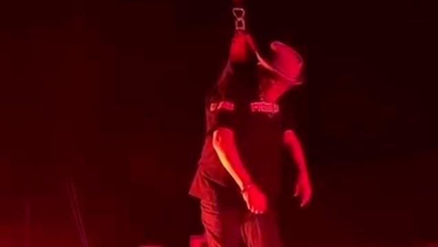 Elderly British rapper passes out mid-show while suspended from ceiling