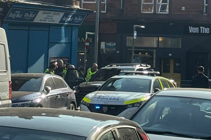 Man hospitalised after being struck by vehicle on Glasgow southside street