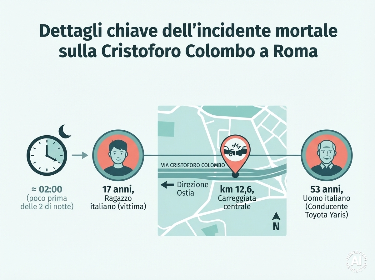 Roma, incidente sulla Colombo: ragazzo di 17 anni morto a bordo di una ...
