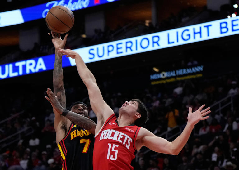 Rockets snap Hawks' 11-game win streak with a 117-95 rout as Durant ...