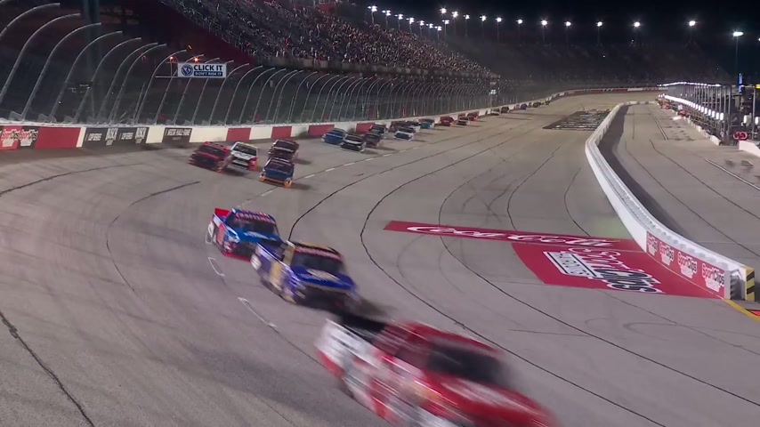 Rhodes loses left-front tire, hits wall early