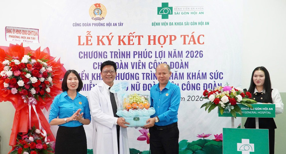 Công đoàn phường Hội An Tây, Đà Nẵng ký kết thỏa thuận hợp tác phúc lợi đoàn viên