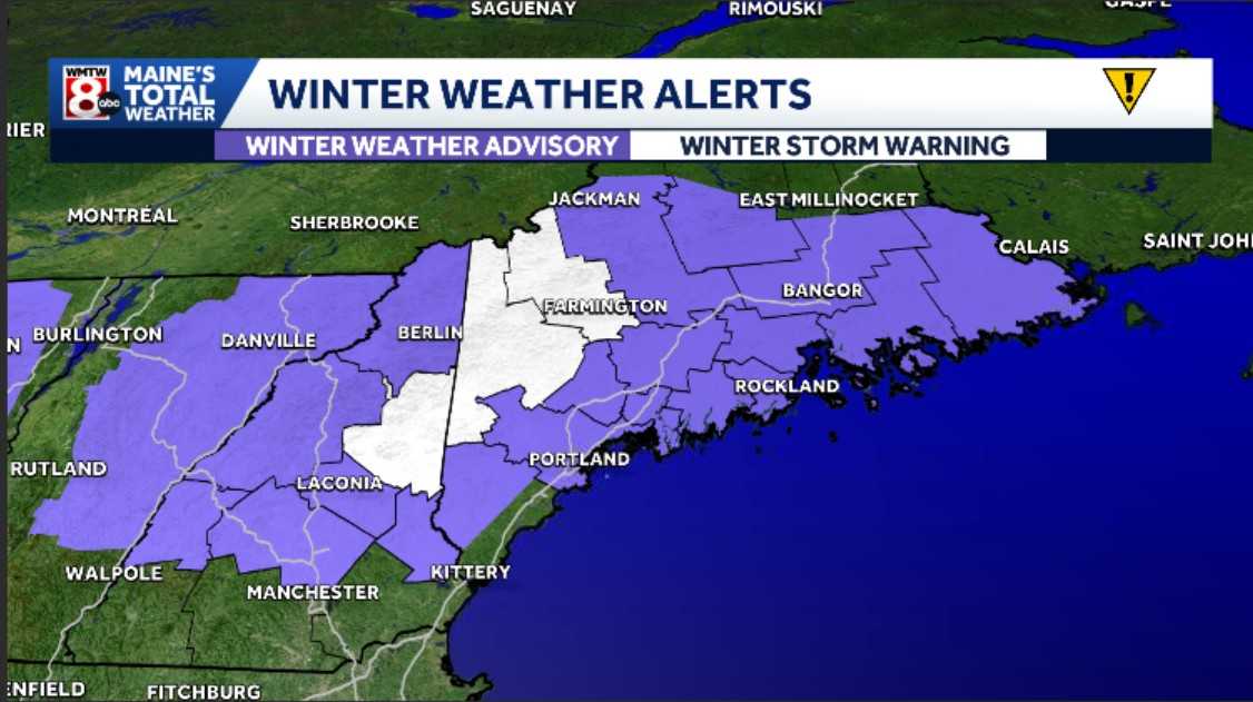 Winter weather alerts remain in effect Sunday night