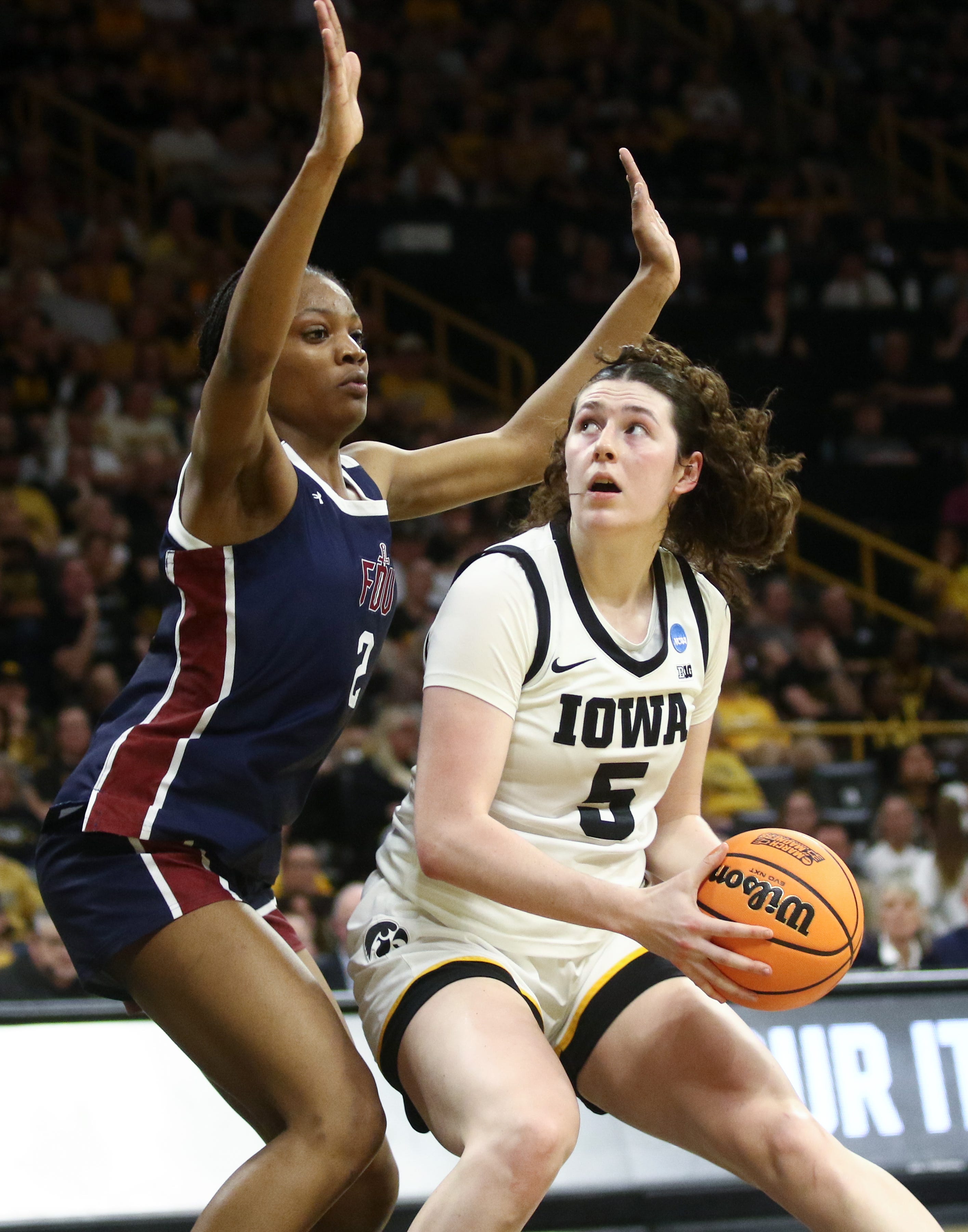 Iowa survive scare vs. FDU in Women's March Madness first-round contest