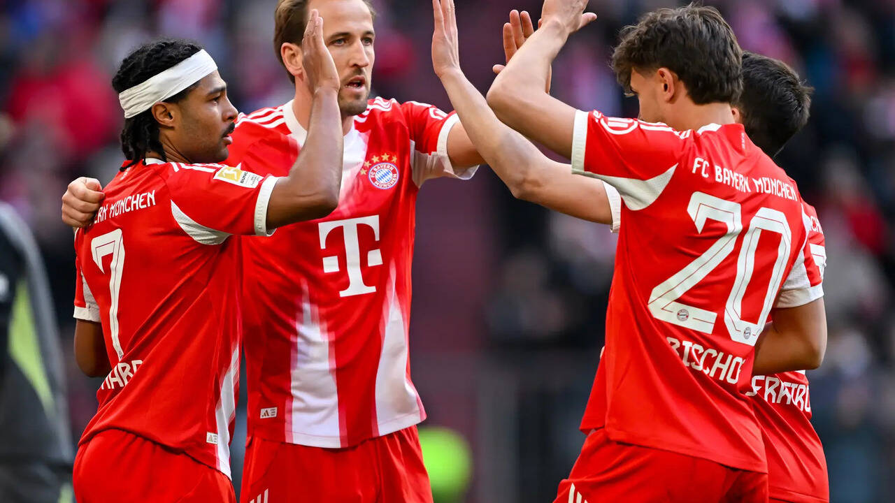 Image for Harry Kane leads Bayern Munich to victory, approaching 13th Bundesliga title