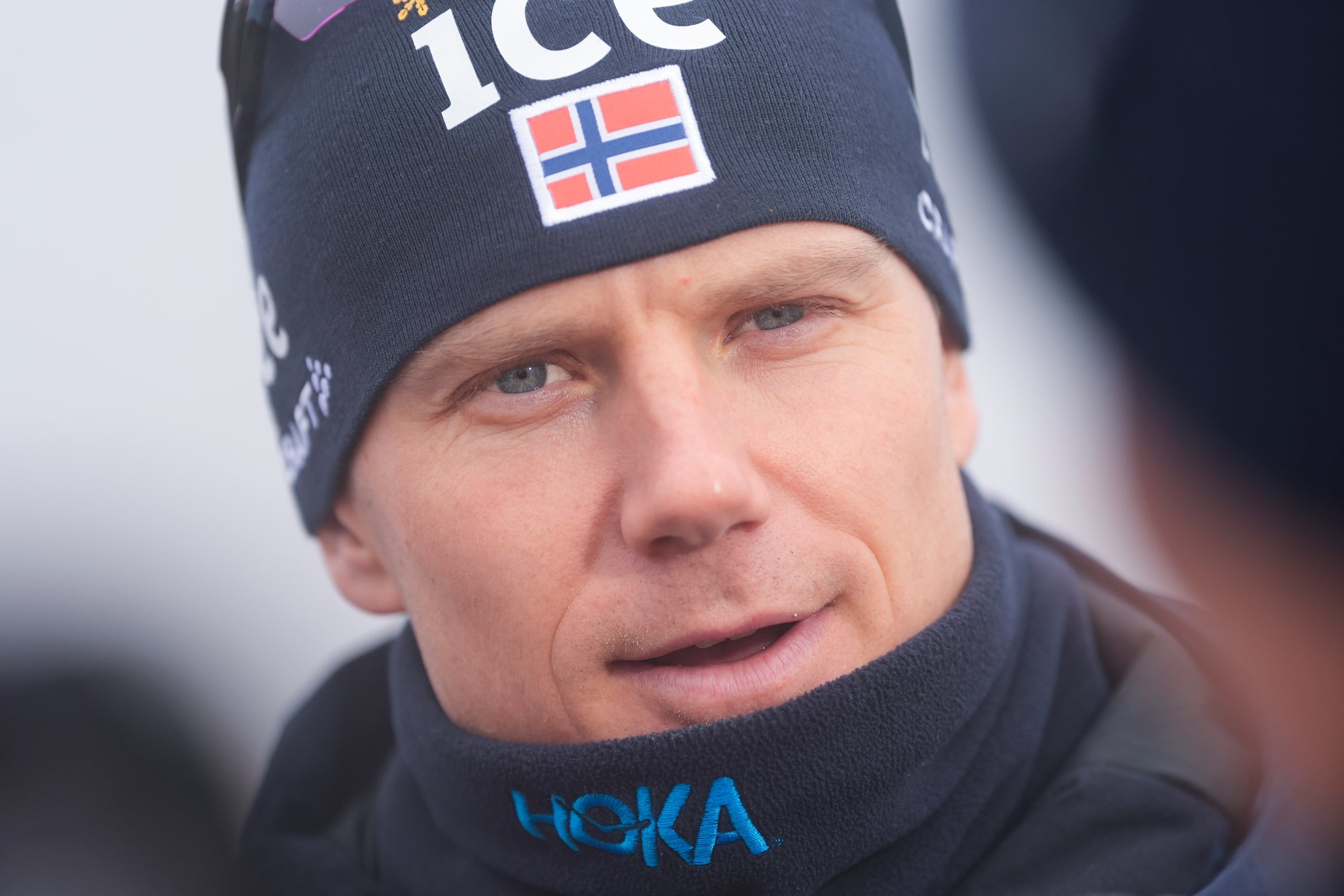 Oslo 20260318.  Vetle Sjåstad Christiansen under pressetreffet. Pressetreff med skiskytterlandslagene på Holmenkollen Park hotell. Foto: Lise Åserud / NTB