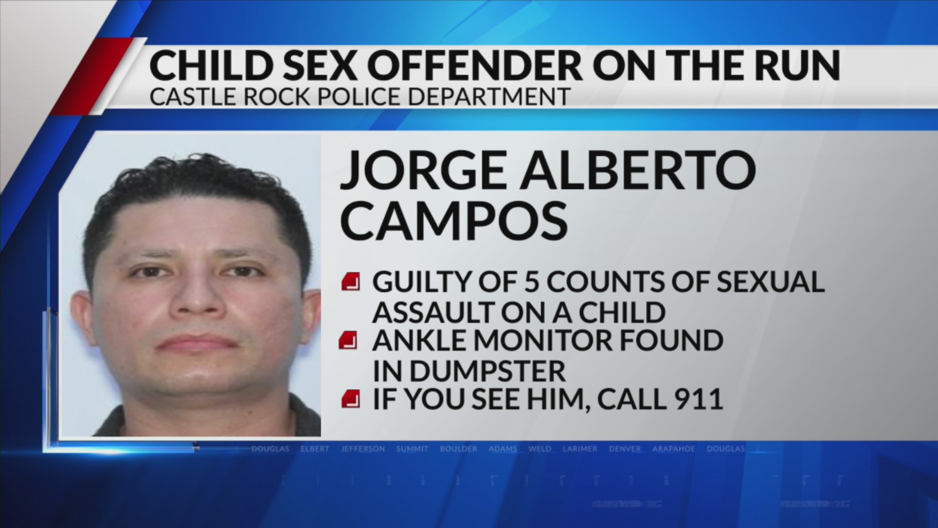 Police actively searching for convicted child sex offender