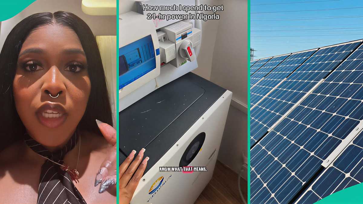 See the solar electricity system this lady installed to enjoy 24/7 ...