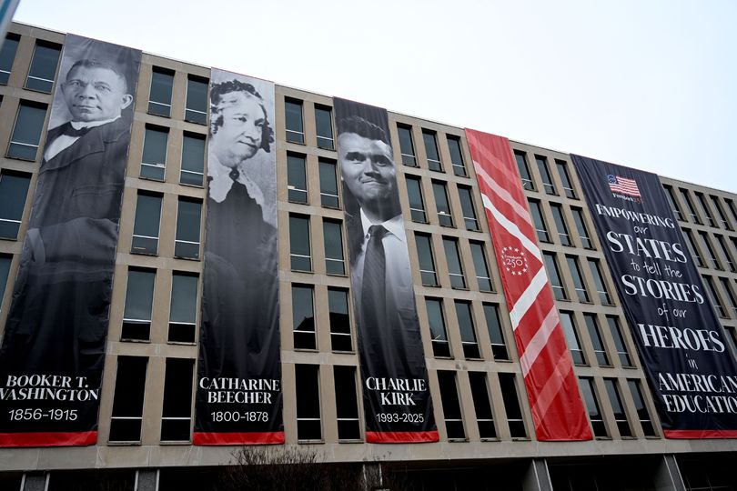 Charlie Kirk banner mysteriously taken down from Department of ...