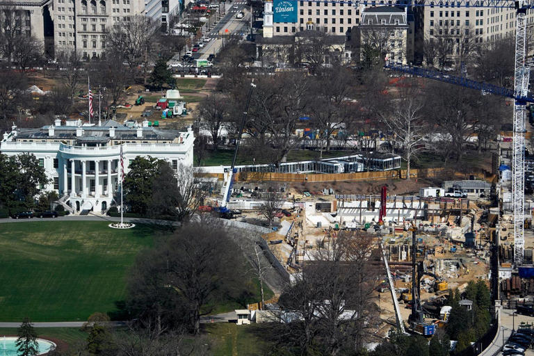 Trump says he 'loves' the sound of ongoing White House renovations