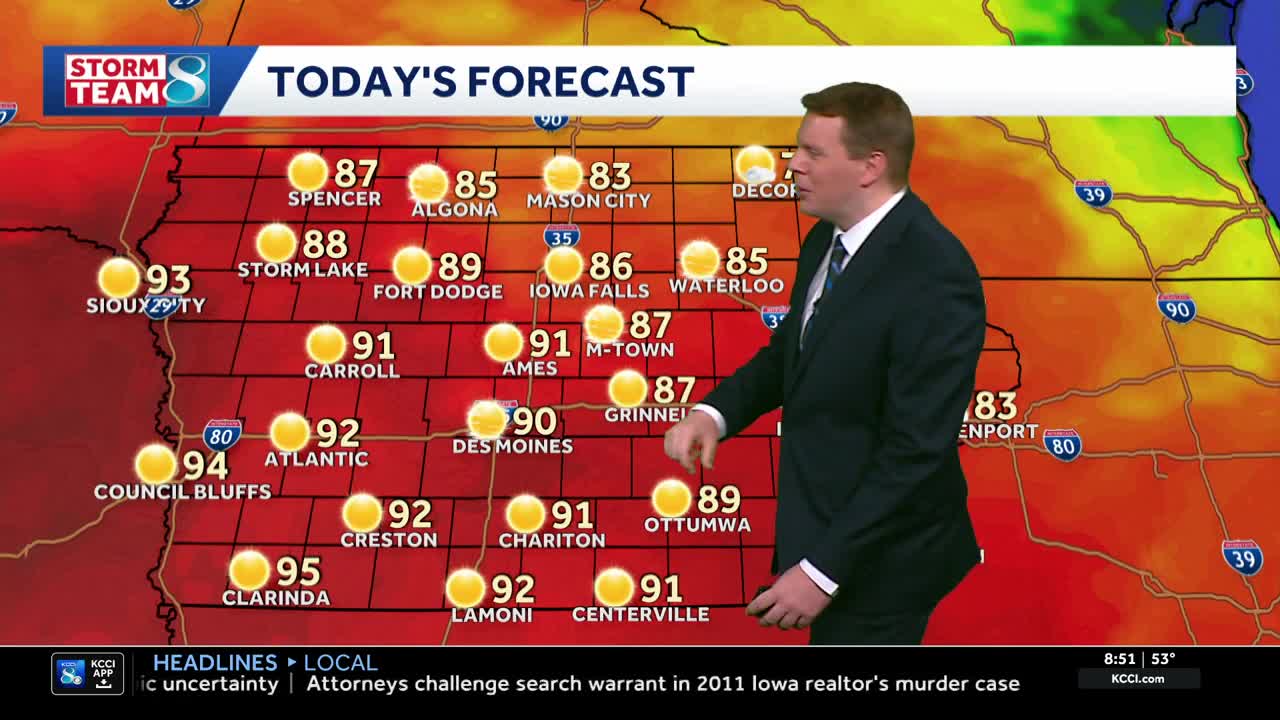 Iowa weather: Record heat likely across the state Saturday afternoon