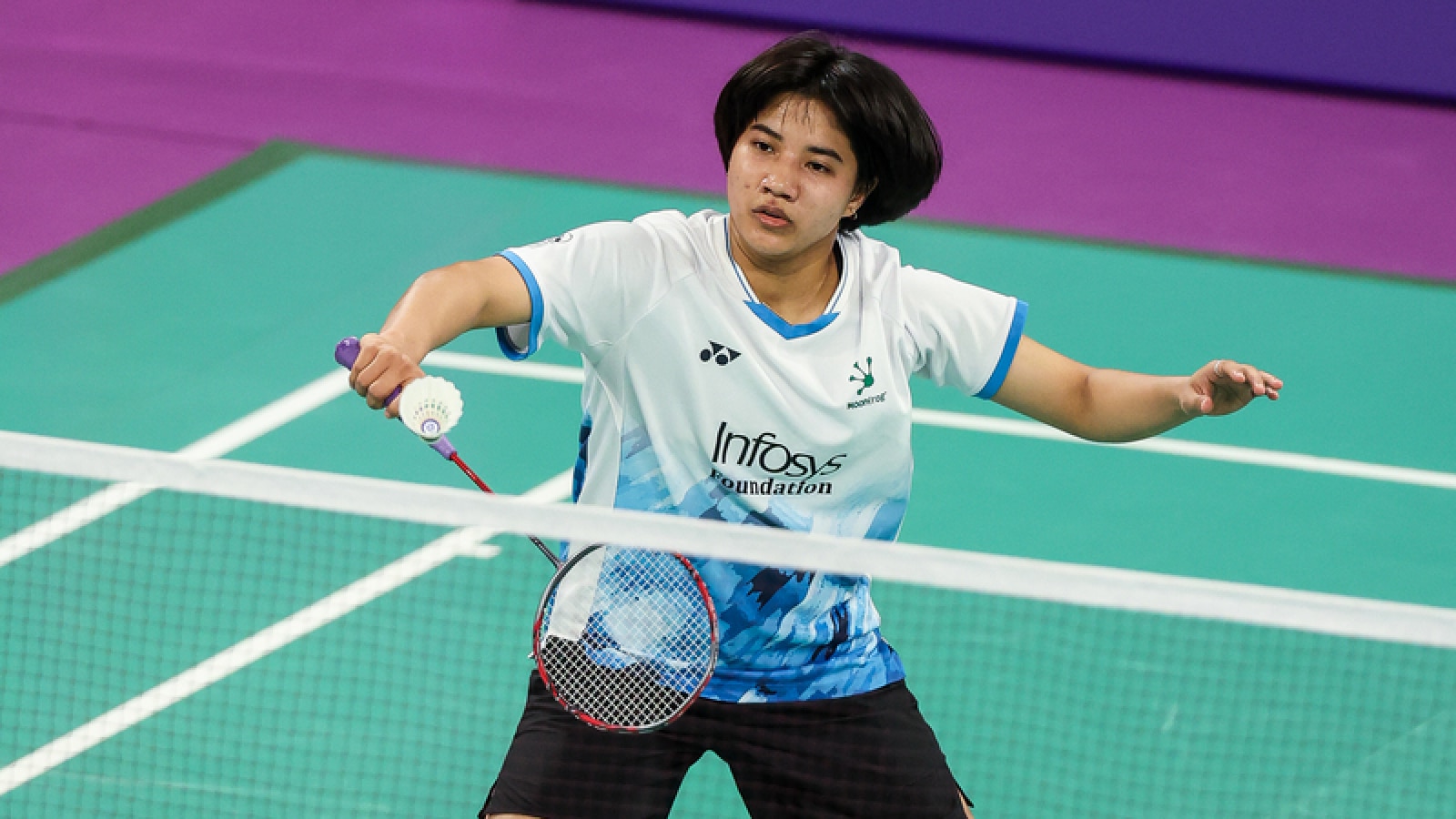 Isharani Baruah gives it a good go in game 2 against Pitchamon 'Pink' Opatniputh, but Thai teen prevails in Orleans Masters semifinal