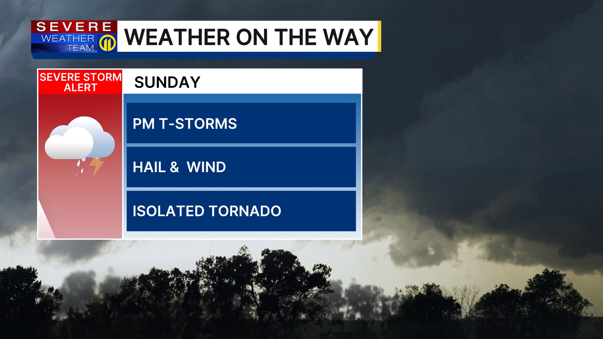 AA1Z89TK Sunday Begins Dry Ahead of Possible Severe Weather