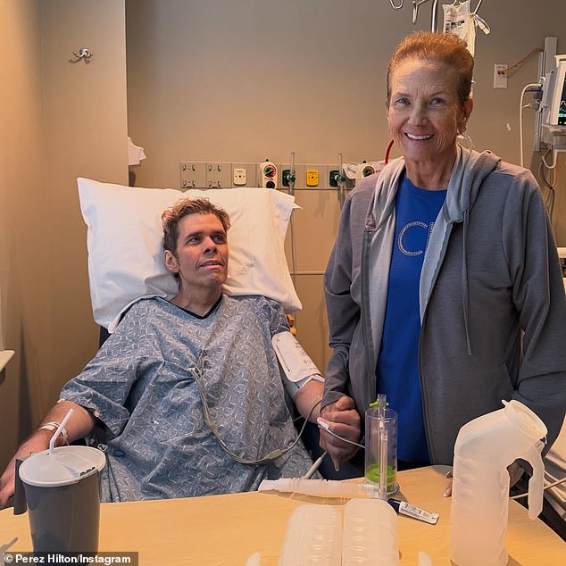 AA1Z8AQC Perez Hilton's Secret Health Emergency Lands Him in the Hospital