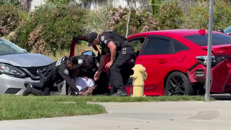Police pursuit ends with forceful arrest in Riverside County neighborhood