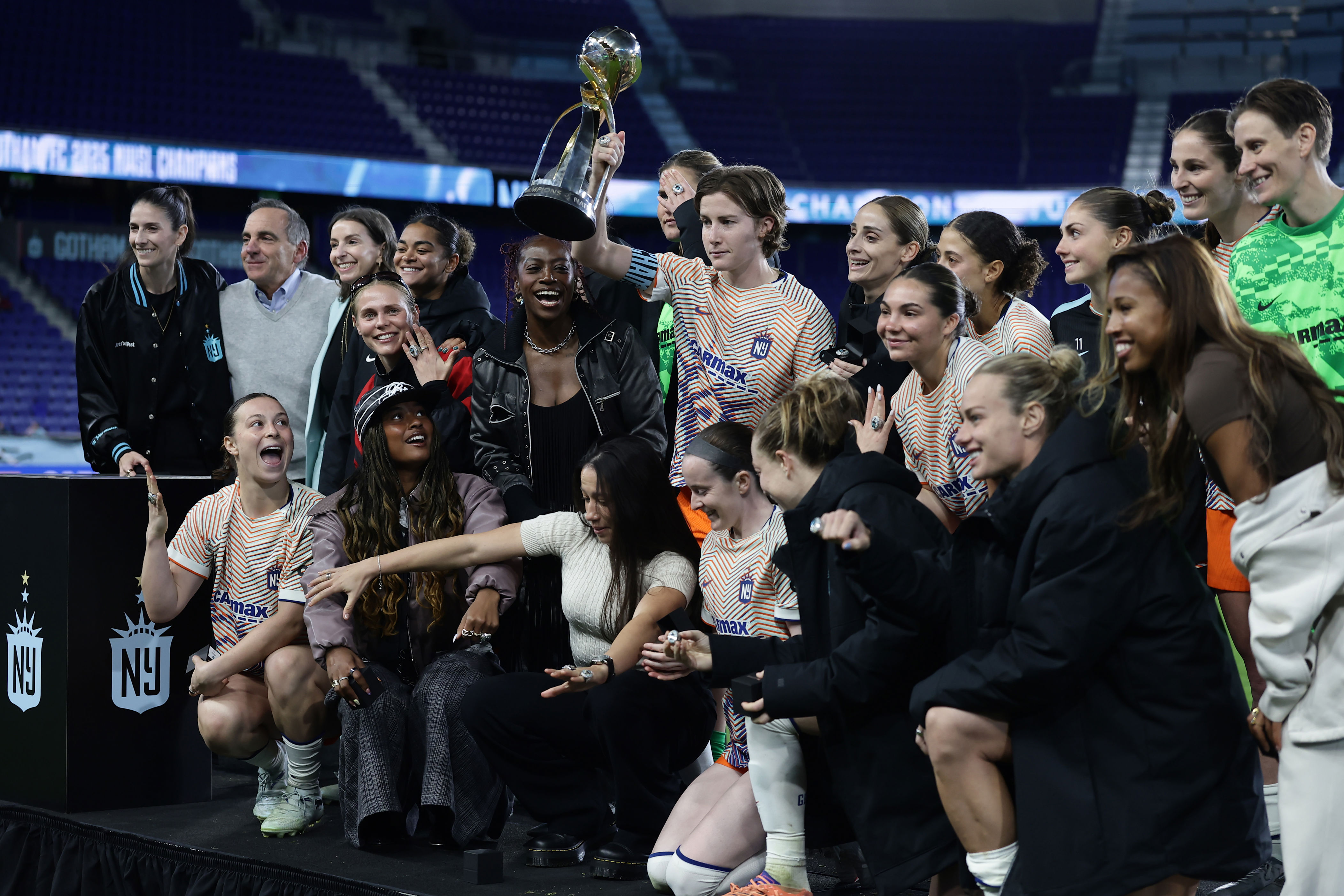 Gotham FC receive 2025 NWSL Championship rings in home opener ceremony ...
