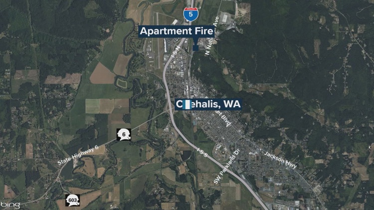 AA1Z8HkA Apartment fire in Chehalis injures one, displaces 22 residents