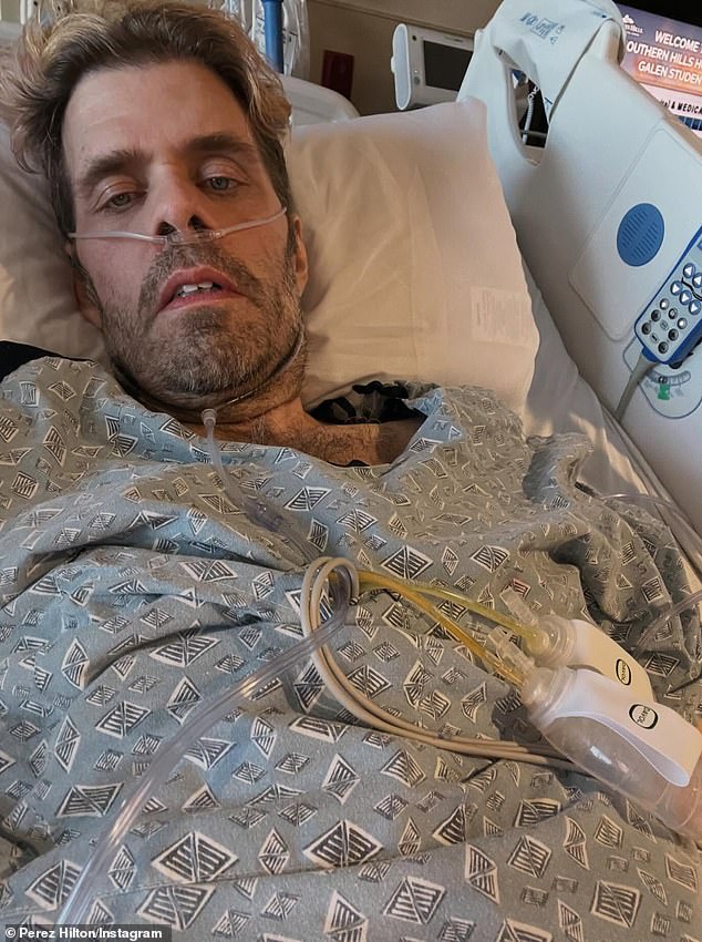 AA1Z8Ppn Perez Hilton's Secret Health Emergency Lands Him in the Hospital