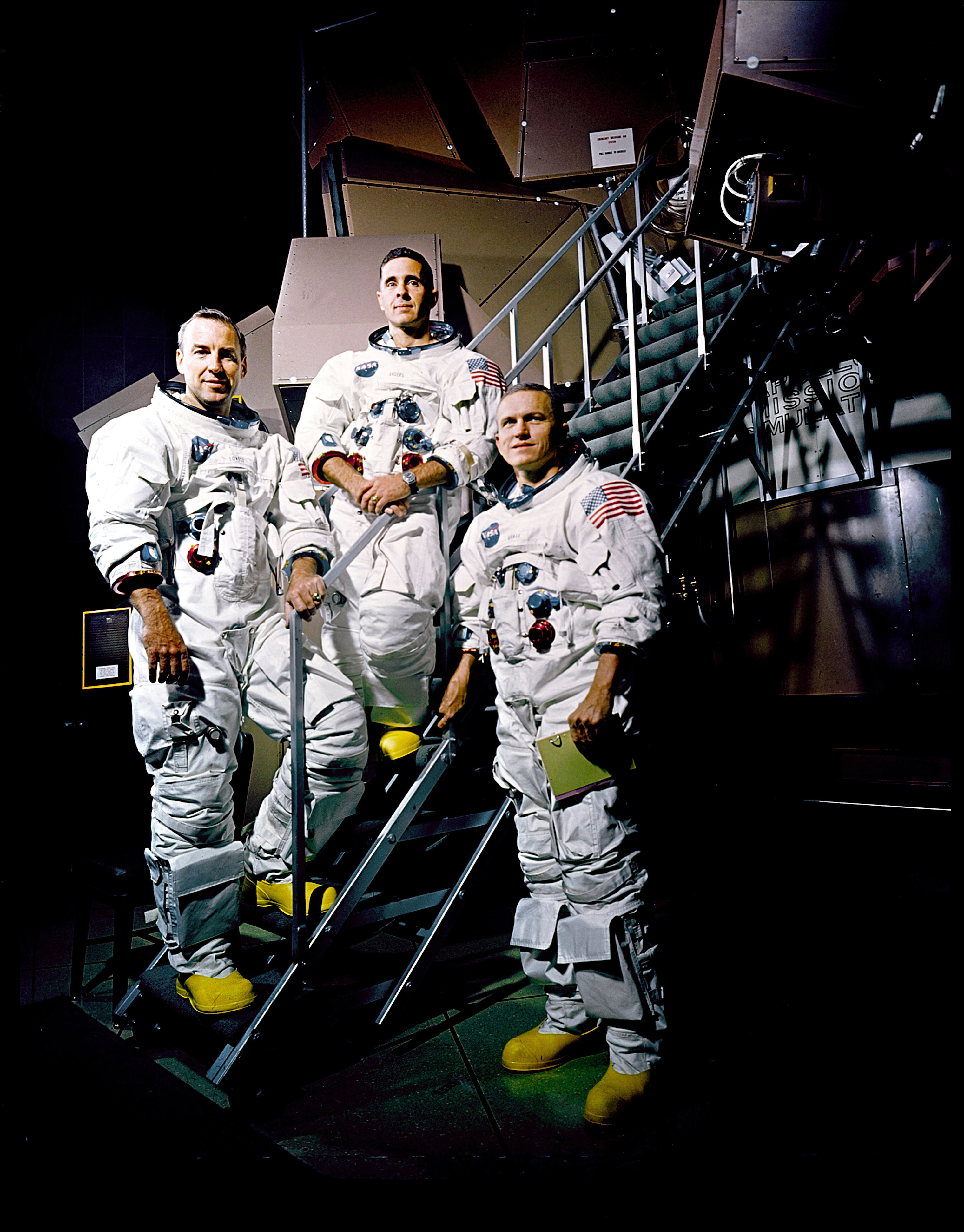 The 'Apollo 8' crew (from left to right): James Lovell, William Anders and Frank Borman.