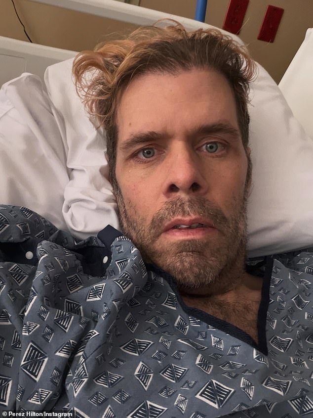 AA1Z8gDj Perez Hilton's Secret Health Emergency Lands Him in the Hospital