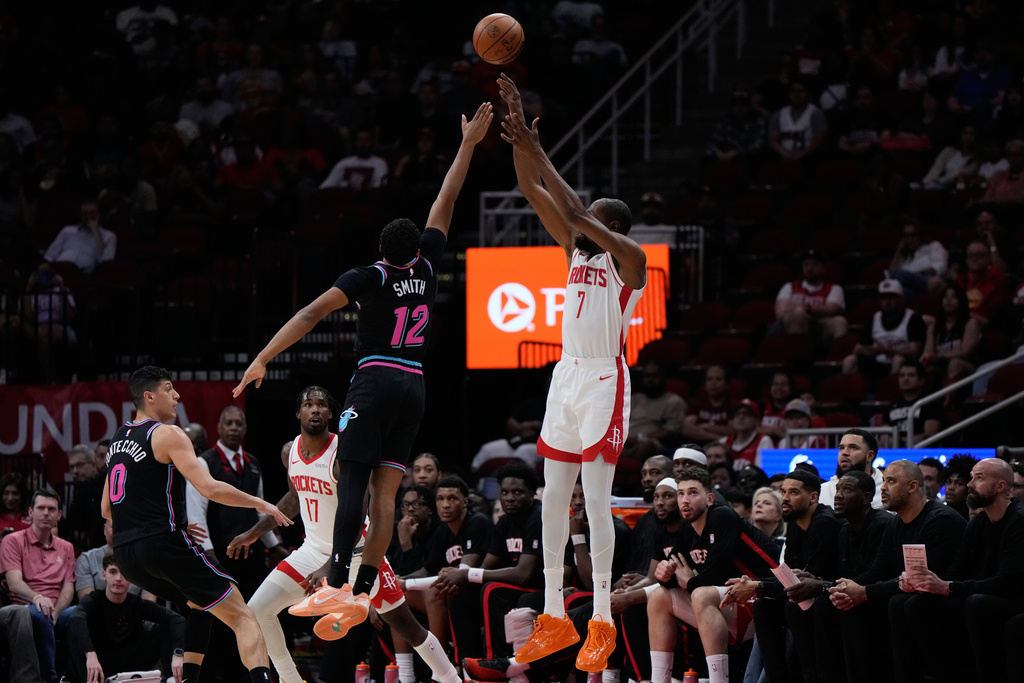 Durant passes Jordan, then Thompson tips in the winner in Rockets' 123 ...