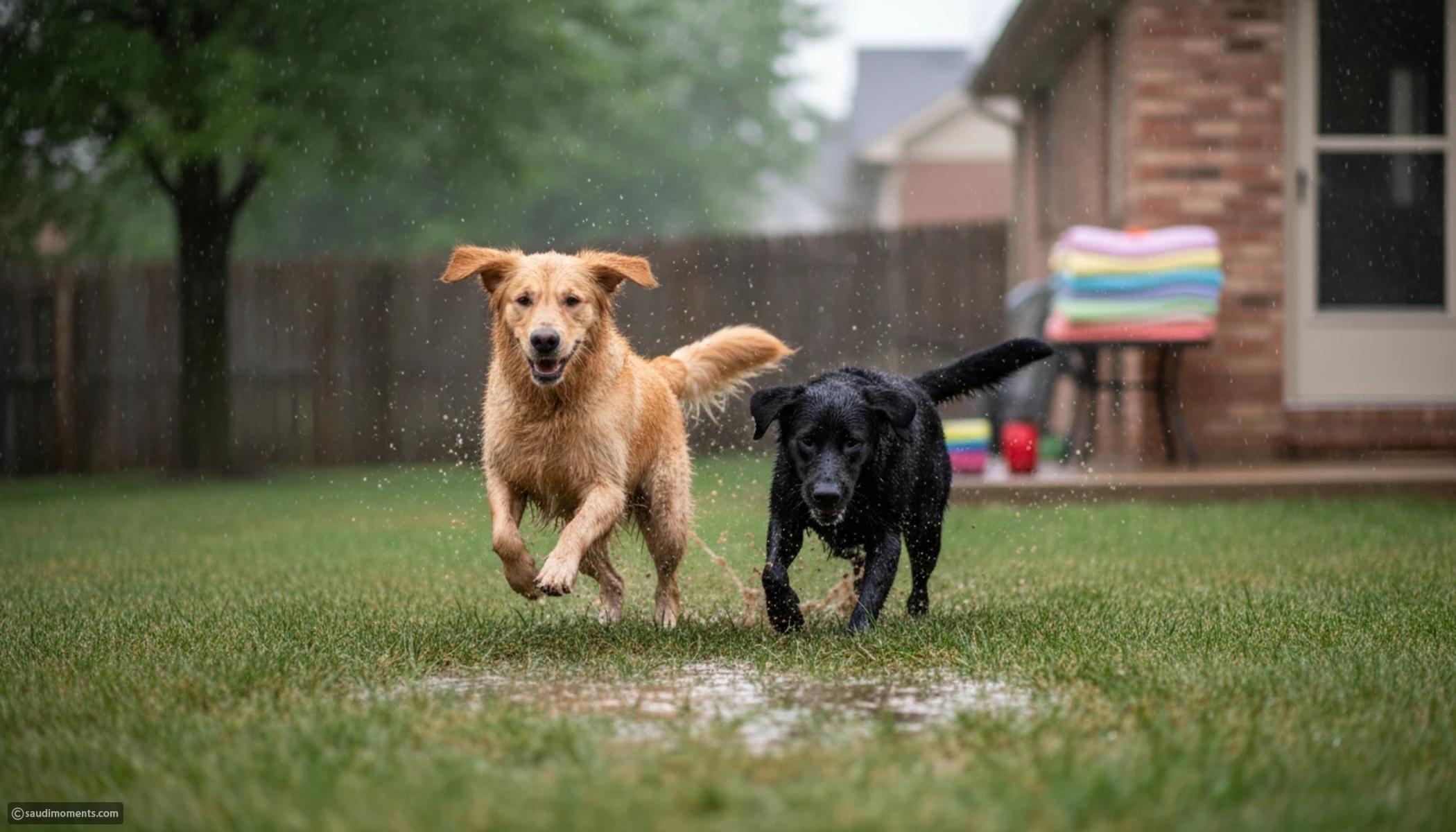 A glimpse into daily life with two dogs