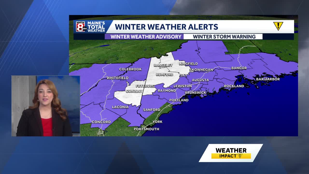 Impact weather: Snow and mixing arrives in Maine