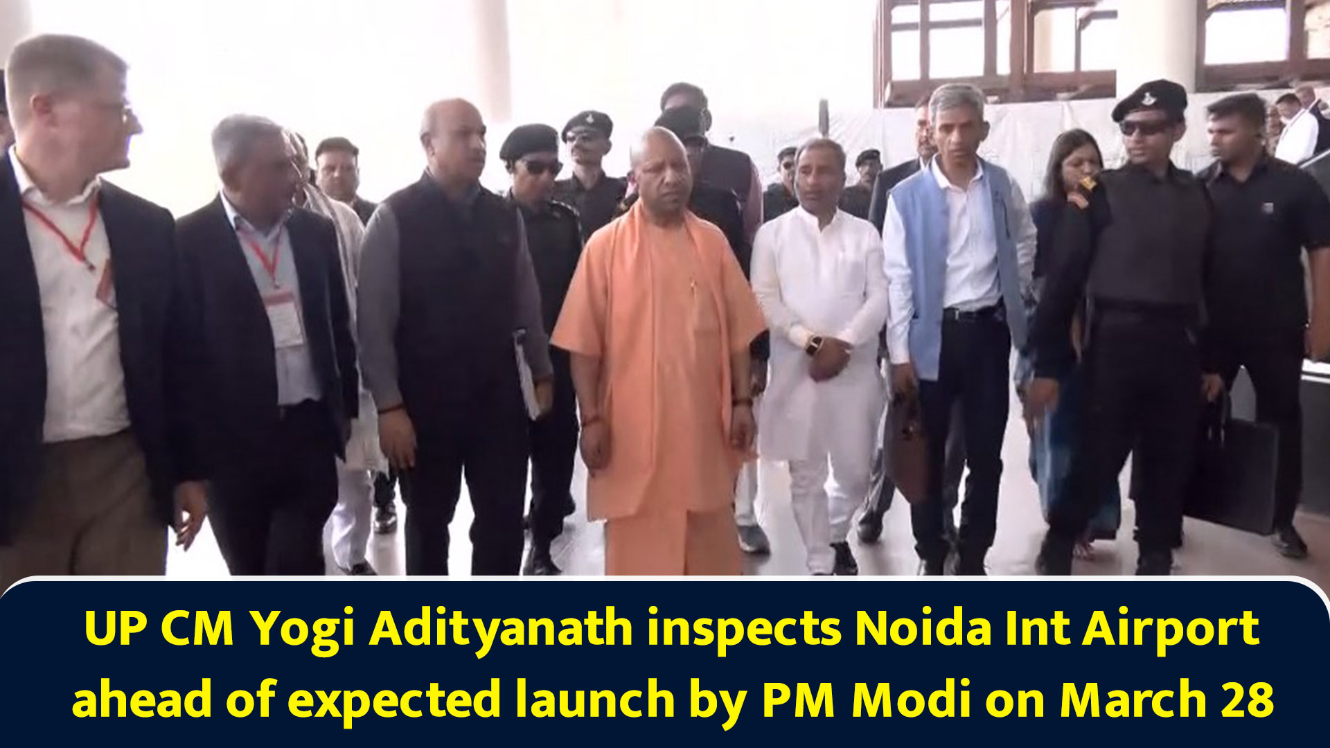 UP CM Yogi Adityanath inspects Noida Int Airport ahead of expected ...