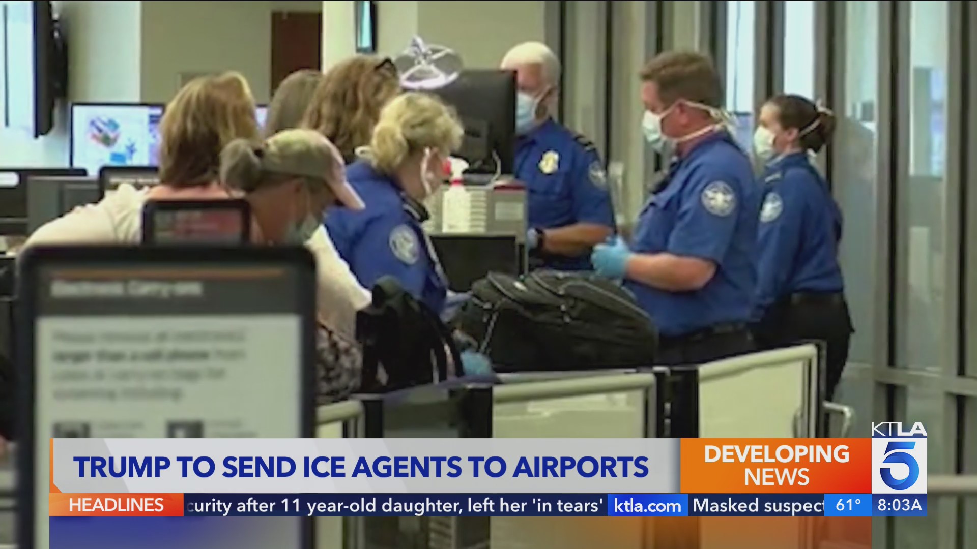 Trump announces plan to send ICE agents to US airports
