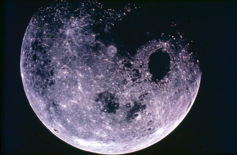 View of the Moon taken during NASA's 'Apollo 8' mission in December 1968.