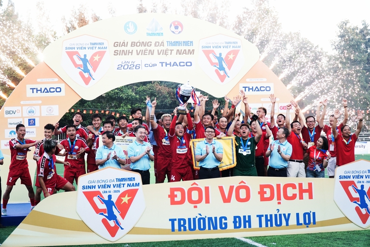 Trường ĐH Thủy Lợi vô địch Giải bóng đá Thanh Niên sinh viên Việt Nam
