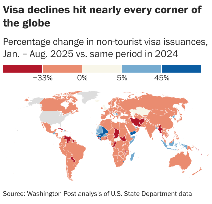 Under Trump, legal immigration to US is falling from most countries<br><br>