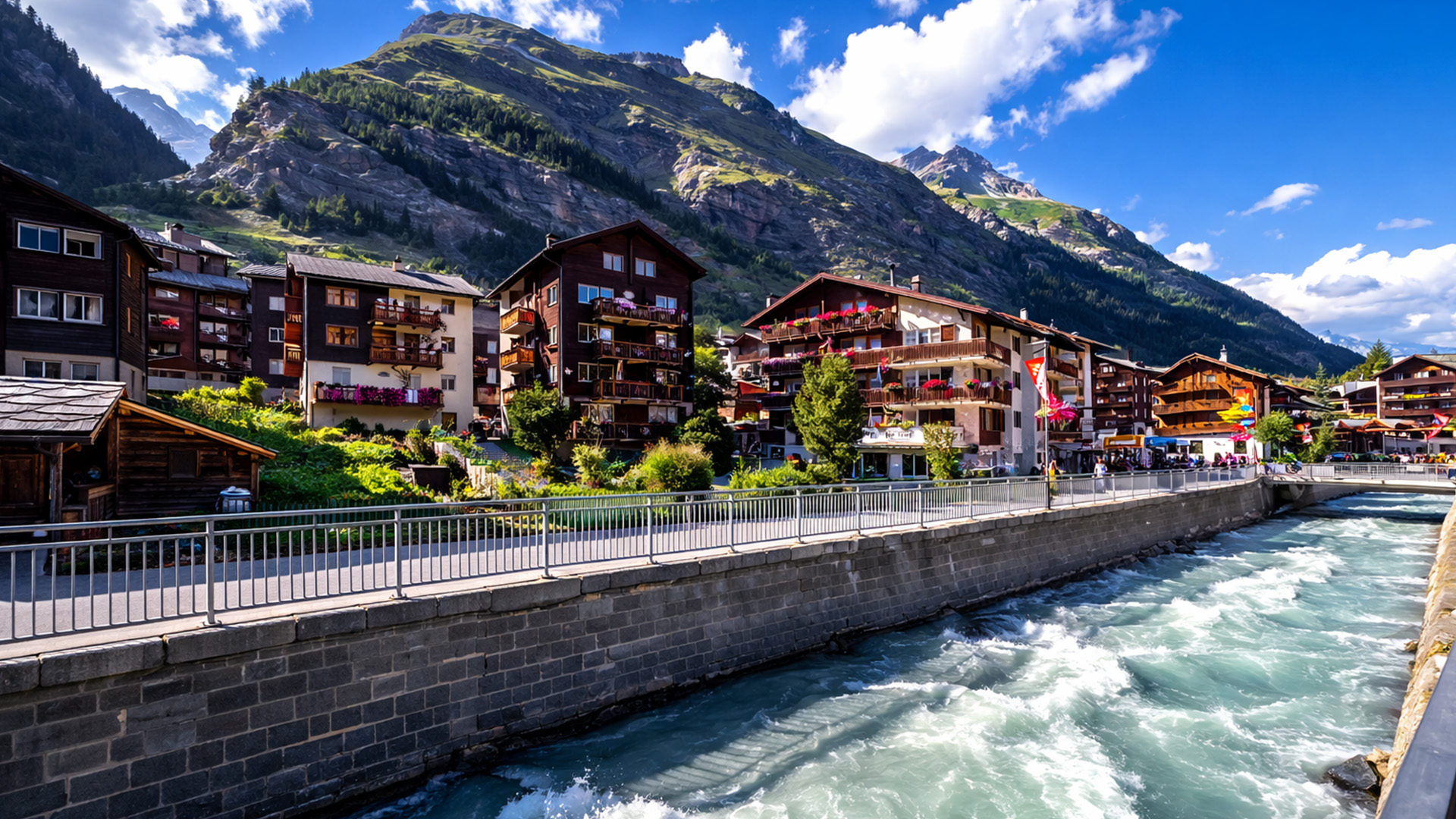 Zermatt, Switzerland iconic Matterhorn view destination (4K)