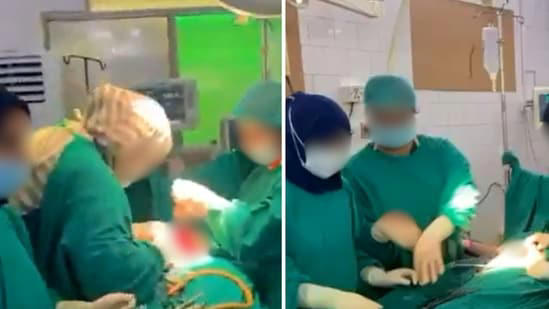 Doctors compete while performing surgeries in Pakistan hospital, video ...