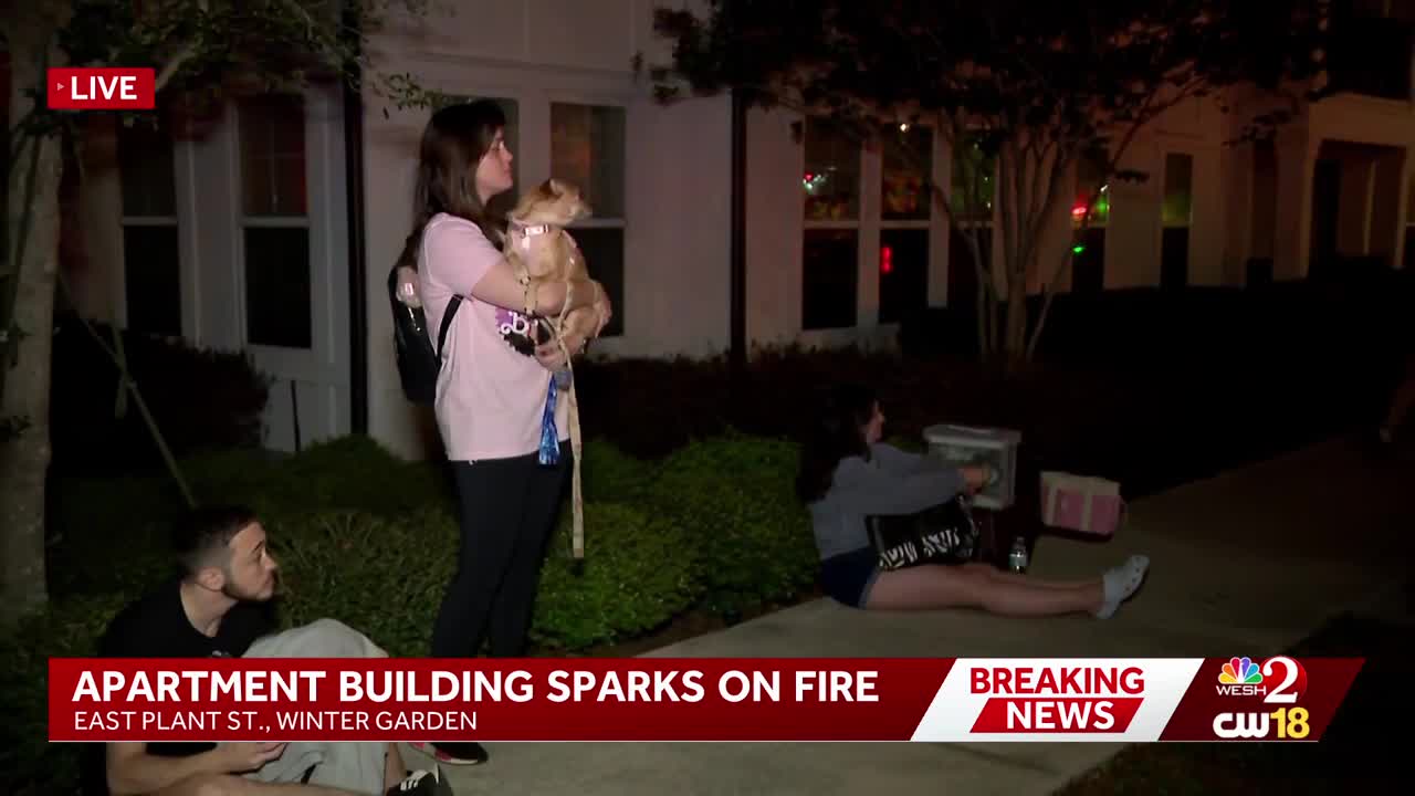 Fire sparks at Winter Garden apartment complex