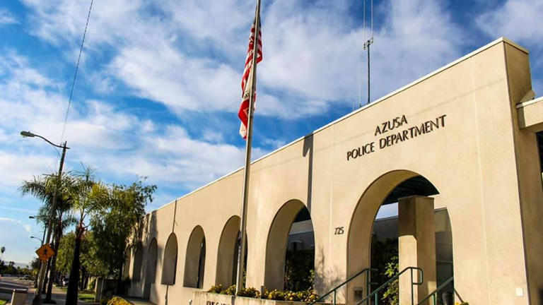 Man found dead in patrol car parked in front of Azusa Police Department
