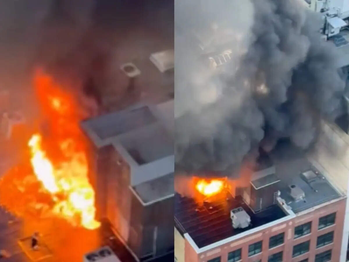 Toronto building fire: Huge flames and thick black smoke seen in video ...