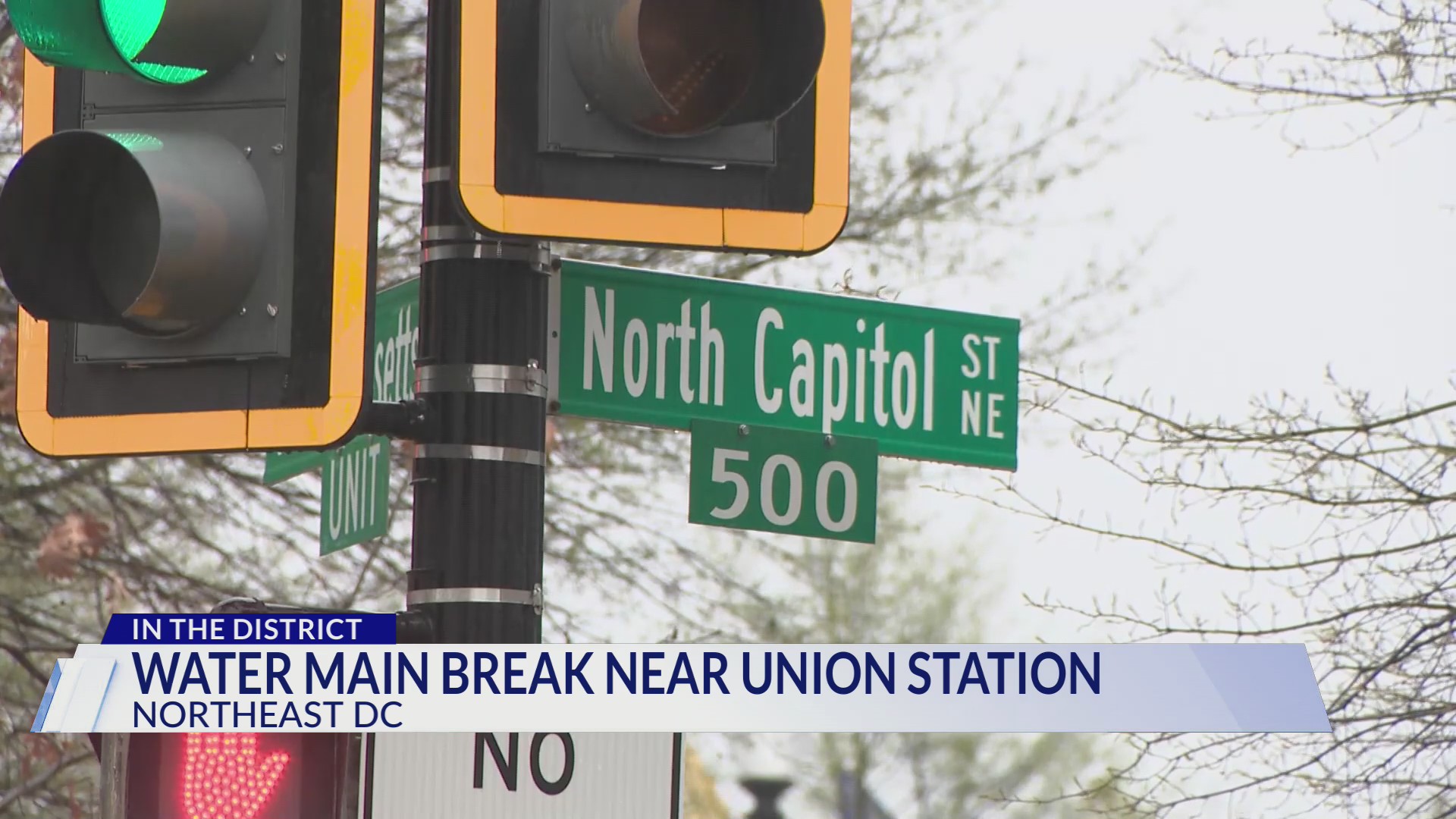 Water main break causing road closures in Northwest DC