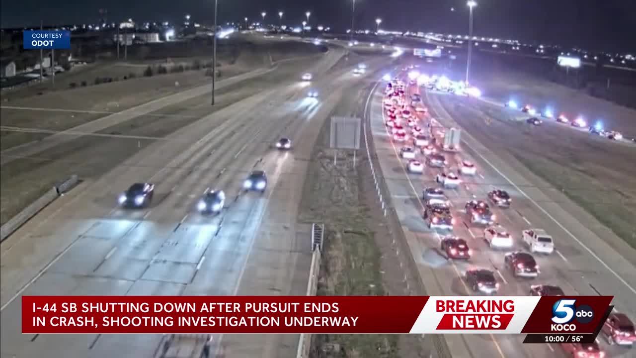 Police chase, shooting shuts down part of Interstate 44 in SW OKC