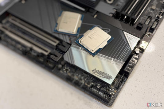 intel core ultra 200s chips on motherboard