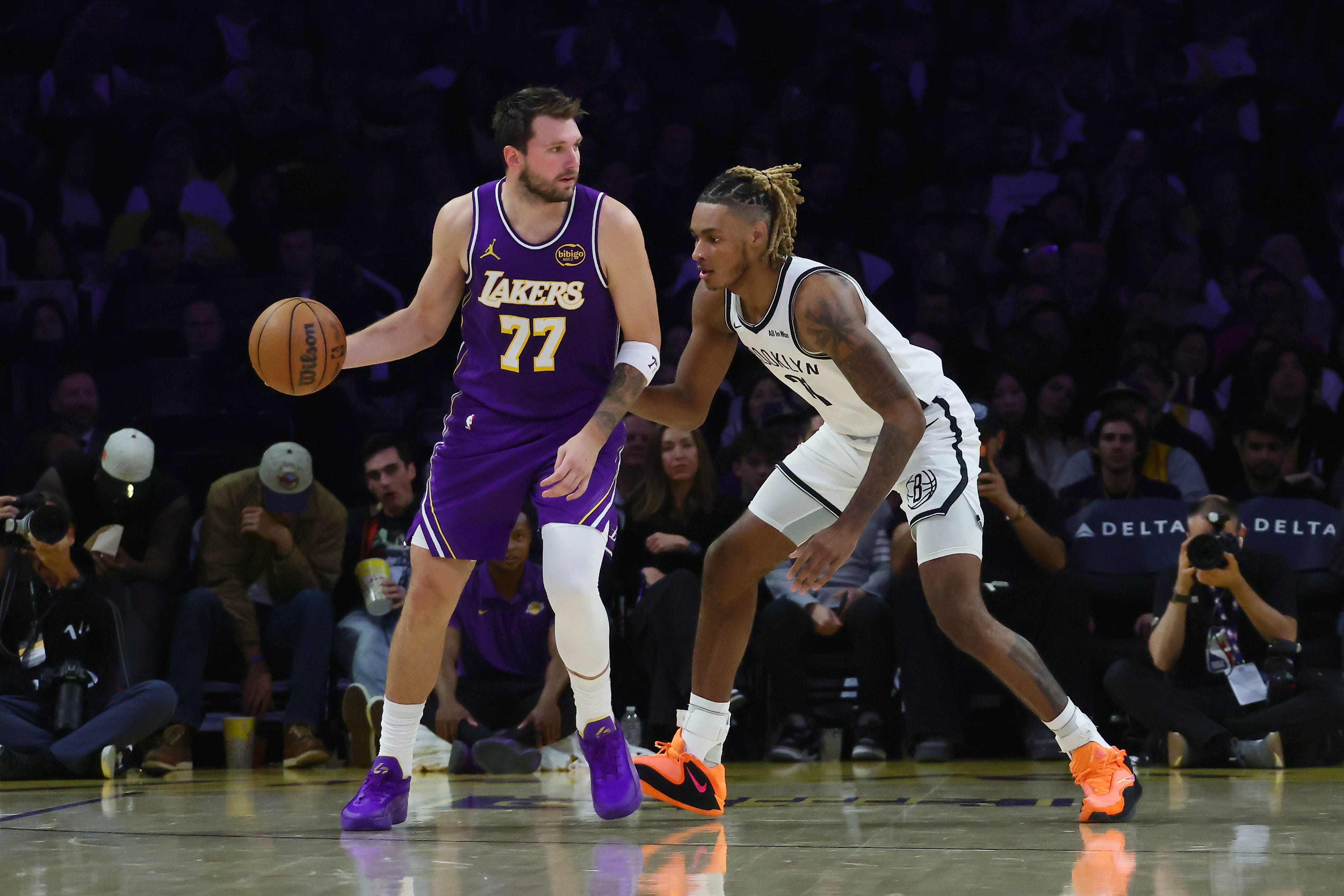 Lakers player grades: Luka Doncic drives L.A. to victory over Nets