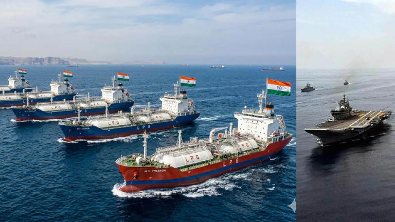 भारत आ रहे 5 जहाज होर्मुज के पास लंगर डाल खड़े हुए, 1.7 लाख MT LPG लदा है,  ईरान ने दो दिन पहले दी थी अनुमति